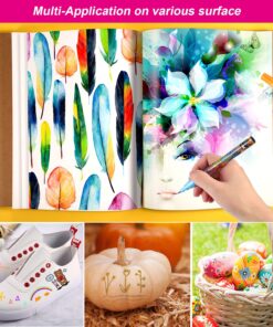 18 Colors Metallic Marker Pens, 0.7 mm Extra Fine Point Paint Pen, Metallic Painting Pens, Metallic Permanent Markers for Cards Writing Signature Lettering 20 8144XaIEiCL