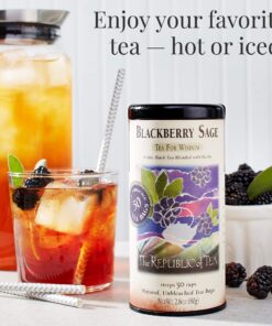 The Republic of Tea Blackberry Sage Black Tea | 50 Tea Bags, Gourmet Black Tea 50 Count (Pack of 1) 19 8144o9NEnAL