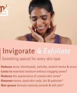 Himalayan Salt Scrub Face Foot & Body Exfoliator Infused with Collagen and Stem Cell Natural Exfoliating Salt Body Scrub for Toning Cellulite Skin Care by M3 Naturals 12 Ounce (Pack of 1) 32 8146UtN0nPL 1