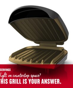 George Foreman 2-Serving Classic Plate Electric Grill and Panini Press, Black, GR136B 18 81478lGGLDL 1