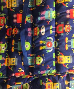 Wildkin Original Nap Mat with Reusable Pillow for Boys & Girls, Perfect for Elementary Daycare Sleepovers, Features Hook & Loop Fastener, Cotton Blend Materials Nap Mat for Kids (Robots) Robots 31 8147oRWF8EL
