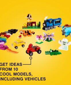 LEGO Classic Medium Creative Brick Box 10696 Building Toy Set - Featuring Storage, Includes Train, Car, and a Tiger Figure, and Playset for Kids, Boys, and Girls Ages 4-99 38 8148pg84QwL