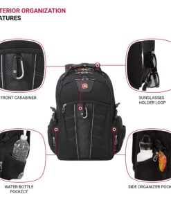 Swiss Gear SA1753 Black TSA Friendly ScanSmart Laptop Backpack - Fits most 15 Inch Laptops and Tablets 17-Inch 24 814A1l70ehL