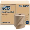 Tork Hand Towel Roll, Natural, Universal, H21, Disposable, 100% Recycled, 1-Ply, 12 Rolls x 600 ft, RK600E 45 814AIy m2gL