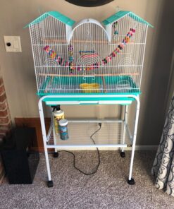 Prevue Hendryx Triple Roof Cockatiel Cage, Blue and White Blue & White 16 814BQLCxtsL 2