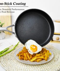 Alternative view of Wodillo Pots and Pans set, Nonstick Kitchen Cookware Sets, 5 PCS Induction Cookware Set, Non Stick Cooking Set w/Frying Pans & Saucepans,Dishwasher Safe, Oven Safe to 420°F 5PCS/Black