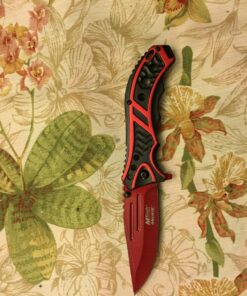 M-tech 8 Inch Spring Assisted Blood Red Folding Pocket Knife Tactical Combat 33 814DCjVDTIL