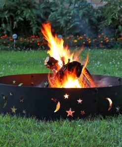 Alternative view of Sunnydaze Big Sky 36-Inch Fire Ring - Heavy-Duty 0.6mm Thick Steel Metal Rim - for Patio and Backyard Use