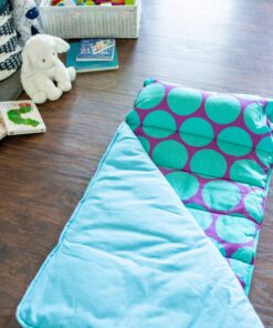 Alternative view of Wildkin Original Nap Mat with Reusable Pillow for Boys and Girls, Perfect for Elementary Sleeping Mat, Features Hook and Loop Fastener, Soft Cotton Blend Materials Nap Mat for Kids (Big Dot Aqua) Big Dot Aqua