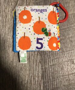 Let's Count Soft Book - World of Eric Carle the Very Hungry Caterpillar Baby on the Go Clip Teething Crinkle Soft Sensory Book for Babies, 5.25x5.25 Inch 32 814ETxiF50L