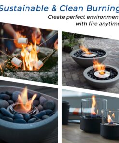 MoonSoll Gel Fuel Cans for Fire Bowl and Fireplace (6 x 13oz) Indoor/Outdoor use Fire Pit Tabletop, Gel Fuel Cans for Portable Fire Pit (6 Pack 368gr) 6 Pack (13 oz. / 368 gr) 12 814Emi05UqL