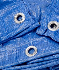 Grizzly Tarps by B-Air 8' x 10' Large Multi-Purpose Waterproof Heavy Duty Poly Tarp with Grommets Every 36", 8x8 Weave, 5 Mil Thick, for Home, Boats, Cars, Camping, Protective Cover, Blue 8' x 10' 40 814ExhoHJPL
