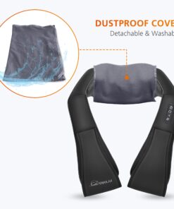 Snailax Shiatsu Neck and Shoulder Massager - Back Massager with Heat, Deep Kneading Electric Massage Pillow for Neck, Back, Shoulder,Foot,Body Black 632 27 814FIIUJ9ML