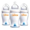 Munchkin® Latch™ Anti-Colic Baby Bottle with Ultra Flexible Breast-like Nipple, BPA Free, 8 Ounce, 3 Pack 8 Ounce (3 Pack) 8 Ounce (3 Pack) 27 814G4msbNJL