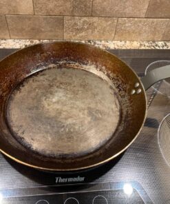 de Buyer MINERAL B Carbon Steel Fry Pan - 14” - Ideal for Searing, Sauteing & Reheating - Naturally Nonstick - Made in France 14" 19 814H GiqLL