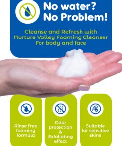 Nurture Rinse Free Foaming Cleanser | Waterless Shower & Bath Wash w/Aloe for Sensitive Dry Skin for Women, Camping, Elderly & Hospital Patients | Perineal Cleansing Foam, Hand & Body Soap (3 Count) 8.5 Fl Oz (Pack of 3) 22 814IQW3KIL