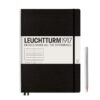 LEUCHTTURM1917 - Notebook Hardcover Master Classic A4+ - 235 Numbered Pages for Writing and Journaling (Black, Ruled) Black 24 814JGj08EL