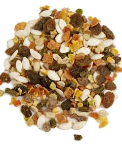 F.M. Brown's Tropical Carnival, Farm Fresh Fixins Treats for Rabbits, Guinea Pigs, Hamsters, Rats, Mice, and Other Small Animals, Healthy Mix of Fruits, Veggies, Seeds, and Hay, 10 oz 10 814JvKMvu5S