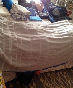 Cacala Lightweight and Thin Turkish Beach Towel 100% Cotton Sand-Free and Quick-Drying Goodness Perfect as an Extra Large Travel Towel, Beach Accessory, or Gift for Beach Lovers, 37 x 70 Night Blue 15 814KttyfGwL