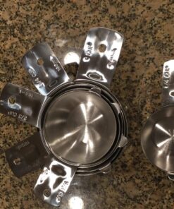 Bellemain One Piece Stainless Steel - Nesting measuring cups for Kitchen for Bakers , Dry - Ml & Oz measuring cup for Liquid, Metal, Set of 6 45 814L0 ECJZL