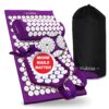 Acubliss Acupressure Mat, Strap & Pillow 3 Piece Gift Set, 12,348 Acupuncture Pressure Points for Back Pain Relief, Increased Energy, Relaxation, FSA/HSA Eligible, Drawstring Bag, Purple 43 814L4wdXAcL