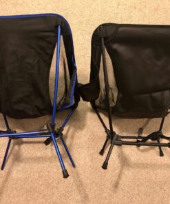 MOON LENCE Camping Chairs, Compact Backpacking Chair Lawn Chair with Side Pockets Portable Lightweight Heavy Duty Small Folding Chair for Hiking & Beach & Fishing Black 49 814LixLW TL