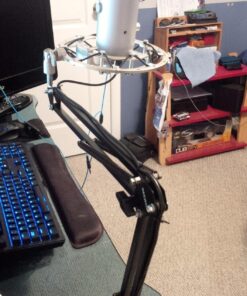 Neewer Microphone Arm Stand, Suspension Boom Scissor Mic Arm Stand with 3/8” to 5/8” Screw and Cable Ties Compatible with Blue Yeti, Snowball, Yeti X, Quadcast and Other Mics, Max Load 1.5kg 71 814Ljd9cPuL
