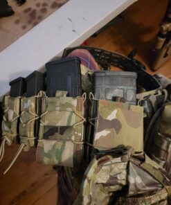 High Speed Gear X2R Taco MOLLE Double Rifle Mag Pouch, Made in The USA Multicam 7 814MQ8EY3KL