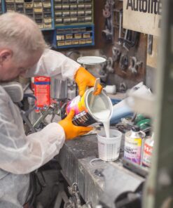 GLOVEWORKS HD Orange Nitrile Disposable Gloves, 8 Mil, Latex and Powder Free, Industrial, Food Safe, Raised Diamond Texture, X-Large, Case of 1000 X-Large (Pack of 1000) 14 814NNvdlVYL