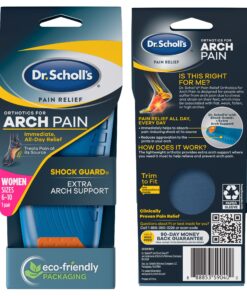 Dr. Scholl's ARCH Pain Relief Orthotics, Insoles for Women (6-10), 1 Pair Shoe Inserts Blue 1 Pair (Pack of 1) 10 814OsvTUmxL