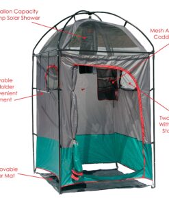 Texsport Portable Outdoor Camping Shower Privacy Shelter Changing Room, Gray, 1 Count (Pack of 1) 37 814QUIWNvOL