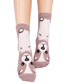 CozyWow Cute Animal Socks Funny Low Cut Cartoon Socks Gift for Womens Girls 5-8 5pairs-dog2 8 814TJ4slGQL