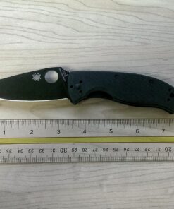 Spyderco Tenacious Folding Utility Pocket Knife with 3.39" Black Stainless Steel Blade and Durable G-10 Handle - Everyday Carry - PlainEdge - C122GBBKP 45 814VIlQ0SL