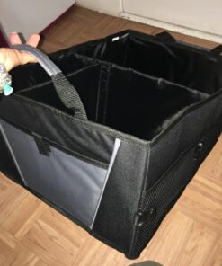 Car Organizer & Storage for Trunk - Collapsible, Sectional & Non-Slip - Consoles for SUV Truck Car Accessories - Automotive Cargo Caddy w/ Adjustable Straps Best for Women & Men Grocery Shopping Etc 45 814VcXfo11L