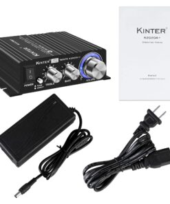 Kinter K2020A+ Limited Edition Original Tripath TA2020-020 Class-T Hi-Fi Audio Mini Amplifier with 12V 5A Power Supply Black 46 814W edDrOL
