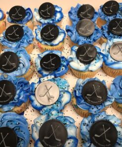 Hockey Puck Ring Cake Cupcake Topper (24-Pack) 13 814WrCpezcL