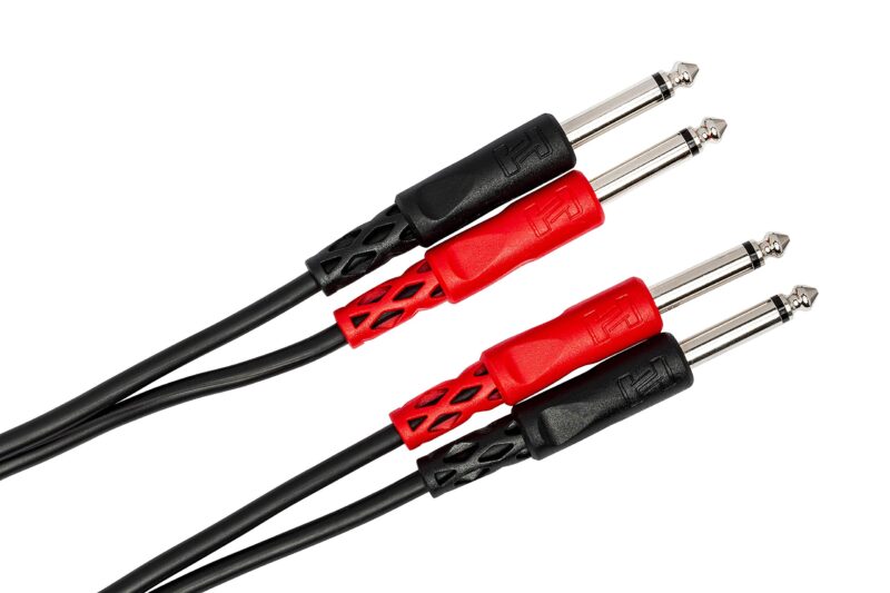 Catalog 7 Hosa CPP-201 Dual 1/4" TS to Dual 1/4" TS Stereo Interconnect Cable, 1 Meter 3.3 Feet