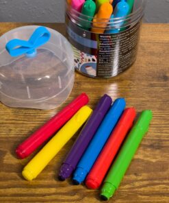 Amazon Basics Washable Round Tip Assorted School Marker Pens, Pack of 24 Colors 44 814Zs7g9aNL