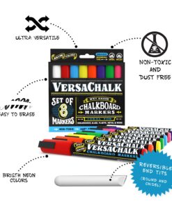 Alternative view of Neon Chalk Marker For Chalkboard Liquid Pen 8 Pack 5mm Bold Tip Erasable and Washable Bold 5mm Neon Colors