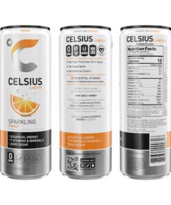 Alternative view of CELSIUS Sparkling Orange, Functional Essential Energy Drink 12 Fl Oz (Pack of 12) 12 Fl Oz (Pack of 12)