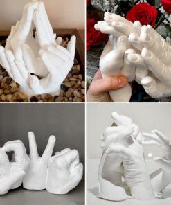 Luna Bean Huge Oversize XL Family Hand Casting Kit – Family Size Hand Molding Kit – Casts 6 Hands Comfortably Adults & Kids, Gifts for Family with Kids - Thanksgiving Gifts Family XL 40 814af6omLwL