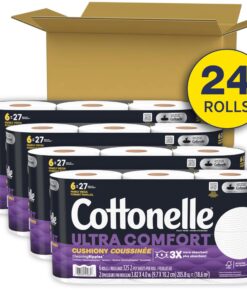 Cottonelle Ultra Comfort Toilet Paper with Cushiony CleaningRipples, 2-Ply, 24 Family Mega Rolls (4 Packs of 6) (24 Family Mega Rolls = 108 Regular Rolls), 325 Sheets per Roll, Packaging May Vary 6 Count (Pack of 4) 30 814bRm2Dx7L