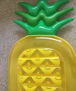 VICKEA Inflatable Pool Floats for Kids and Adults, Large Water Inflatable Pineapple Pool Float for Swimming Pool 34 814bb we89L