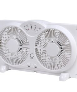 Alternative view of Genesis Twin Fan High Velocity Reversible AirFlow Fan, LED Indicator Lights Adjustable Thermostat & Max Cool Technology, ETL Certified, White (A1WINDOWFAN)