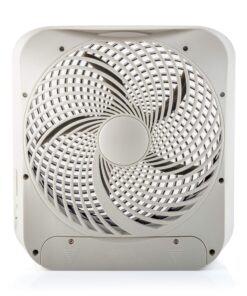 Treva 10-Inch Portable Fan, Powered by Battery and/or AC Adapter - Desk Fan Air Circulating with 2 Cooling Speeds, Personal Fan and Travel Fan for all your needs Black 22 814csxuPkwL