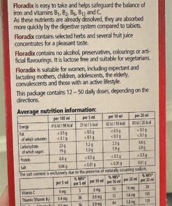 Floradix Liquid Iron and Vitamin Formula 250ml 52 814dmXXC3SL
