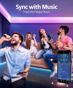 LED Lights for Bedroom, 100ft(2 Rolls of 50ft) LED Strip Lights, Music Sync Color Changing Led Lights with APP & IR Remote Control for Bedroom Room Home Decor Party Festival… 100FT-2rolls 23 814gKBVyvlL