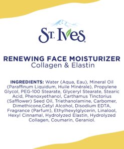 St. Ives Moisturizer Collagen and Elastin Facial Moisturizer Renewing Paraben Free, Dermatologist Tested, Cruelty Free 10 oz 53 814hZMU7sAL