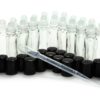 Vivaplex 24, Clear, 10 ml Glass Roll on Perfume Bottles with 3 ml Dropper 57 814iGq D9nL