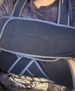 Velpeau Arm Sling Shoulder Immobilizer - Can Be Used During Sleep - Rotator Cuff Support Brace - Adjustable Medical Sling for Broken & Fractured Bones, Dislocation, Sprains, Strains & Tears (Large) Large (Pack of 1) 28 814io6kRGL